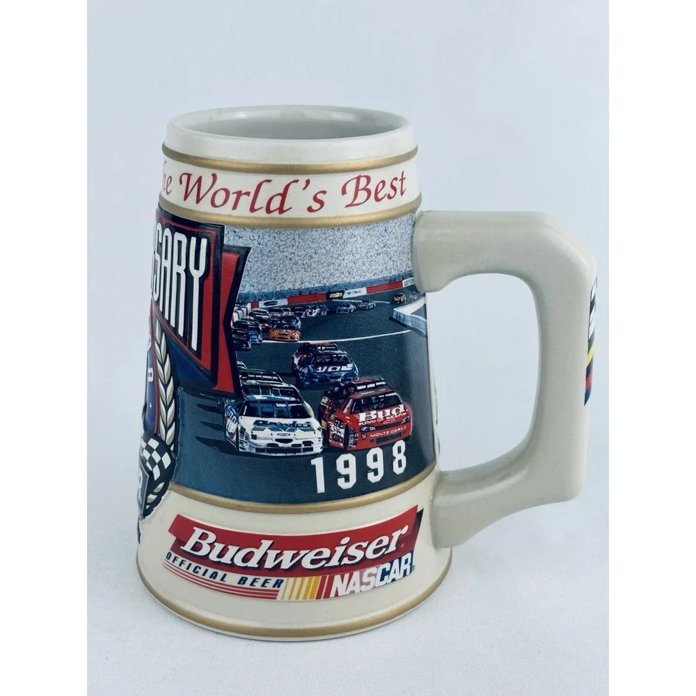 CS371 Vintage 1997 Budweiser NASCAR 50th Anniversary Stein 28569 Ceramarte